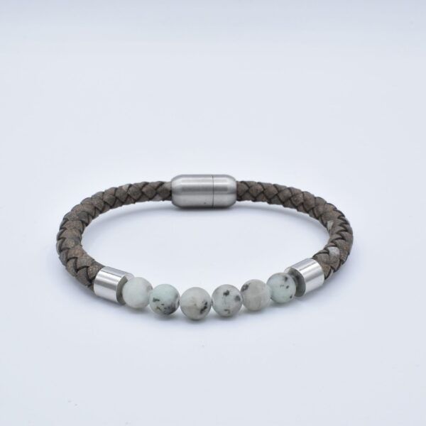 Pulsera de cuero con piedras Naturales