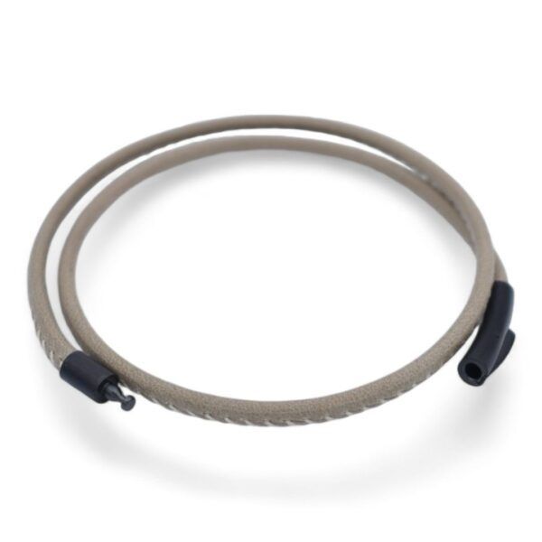 Pulsera doble de cuero cosido